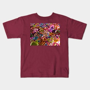 Shiny Hearts Valentine Card Kids T-Shirt